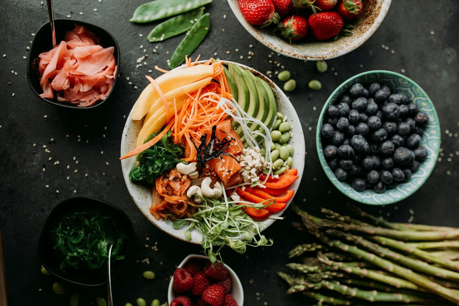 Fresh ingredients for Korean marinated dishes